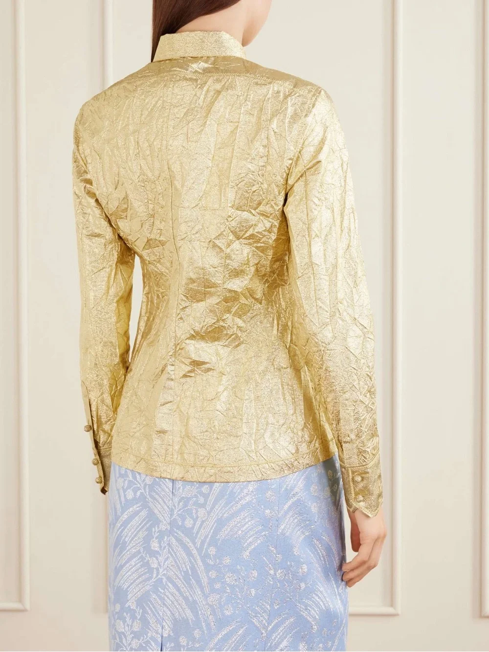 New Tory Burch Crushed Silk Button Down Shirt